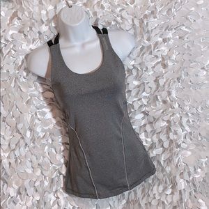 Vintage Reebok Grey reflective yoga work out shirt